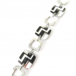 Altesse [M7209] &ndash; 'Calypso' must valge h&otilde;bedane terasest k&auml;ev&otilde;ru h&otilde;be