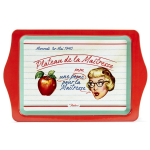 Les Tr&eacute;sors De Lily [Q6940] -  French Vintage  metallist kandik (Mistress's Tray) - 25x16 cm punane