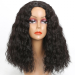 MISS PARUKAS L&uuml;hikesed lainelised mustad juuksed ilma tukuta s&uuml;nteetilisest kiust parukas naistele igap&auml;evaseks kandmiseks wig&cap