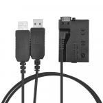 LP-E8 alalisvoolu &uuml;henduspesa USB toiteadapter n&auml;iv aku kaamera laadija komplekt Canon Rebel T3i T2i jaoks