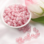 50 tk akr&uuml;&uuml;list v&auml;rvilised mullihelmed DIY kaelakee ehete tarvikute jaoks 8mm 1.5mm valge