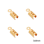 20 tk vasest kahepunktilise klambriga klambriga amulett meisterdamiseks osade jaoks ehete valmistamiseks 3x8mm 20pcs kuld