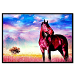 Pintura de diamante 5D Animal caballo bordado de diamantes Animal patr&oacute;n de mosaico punto de cruz decoraci&oacute;n del hogar regalo Full Round 20x30CM