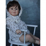 3D-v&auml;rviga Skin Bebe Reborn With Vein 60 CM Silikoonist beebinuku m&auml;nguasi Maddie t&uuml;drukule Naeratav v&auml;ikelaps, elutruu riidest kehaga Finished doll