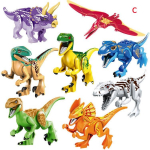8 TK Dinosaurused Tyrannosaurus Rex Wyvern Velociraptor Stegosaurus mudel Ehitusklotsid M&auml;nguasjad lastele Dinosauruste klotsid figuurid M&auml;nguasi