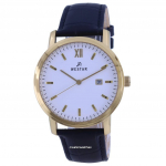 Westar valge sihverplaadi kullatooniga roostevabast terasest kvarts 50244 GPN 101 meeste k&auml;ekell valge