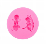 Ingel Baby Baby Child Fondant k&uuml;psise koogi kaunistus silikoonvorm Dry Pace pol&uuml;meer savi roosa