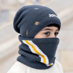 Laste talvemood kootud m&uuml;ts vabaaja tuulekindel soe sall+pullover M&uuml;ts kiri poisi m&uuml;ts