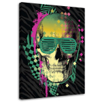L&otilde;uenditr&uuml;kk Skull Glasses Pop Art 40x60 mitmev&auml;rviline