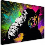 L&otilde;uendiprint Banksy v&auml;rviline ahv 60x40 mitmev&auml;rviline