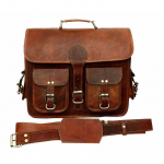 Kott Nahast Kits Vintage ehtne pruun s&uuml;learvuti meeste uus Messenger Travel Men Uus 11x15x4 pruun