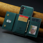 Samsung S23 Ultra Magnetic 2 in1 nahast rahakoti koti kaardihoidja &uuml;mbris Samsung Galaxy S23 Ultra S 23 Plus telefoni kaane jaoks for Galaxy S23 Plus roheline