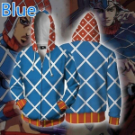Jaapani anime JoJo veider seiklus 3D-prindiga t&otilde;mblukuga kapuutsid Cosplay mood kapuutsiga kampsunid jakk XXL