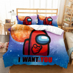 3D Space Werewolf Kill Print voodipesu komplekt Multifilmim&auml;ngu tekikott ja padjap&uuml;&uuml;r 2/3 t&uuml;kki AU180 * 210 t&auml;issuuruses kodukaunistus UK Single 135x200cm