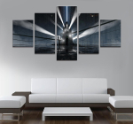 Kodukaunistused Plakatid Pildid Prindid L&otilde;uend 5-osaline Modulaarne Pimedus M&auml;ng Stseen Elutuba Dekoratiivne maal Ilma raamita 40x60cm*2 40x80cm*2 40x100cm*1 black
