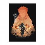 Demon Slayer seinakunst animeplakat Kamado Tanjirou tegelaskuju dekoratiivne l&otilde;uendimaal moodne kodu lastetoa dekoor seinamaalingud raamita 40*50cm