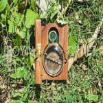 Vintage London 1920 tahke messingist merekompass puidust kastiga Navigatsiooni matkaj&auml;lgimine Reisi telkimine