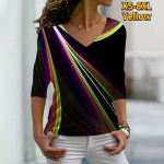 Naiste s&uuml;gisene lilleline m&otilde;&otilde;k Kerge nagu vari tr&uuml;kitud pikkade varrukatega T-s&auml;rgid V-kaelusega suures suuruses T-s&auml;rk Topid Mugav pluus XS sinine