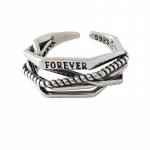 BELLA BOX mitmekihiline joone&uuml;letuskiri igavene korea versioon, imitatsioon S925 Tai h&otilde;bedane trendi s&otilde;rmekomplekti s&otilde;rmus, avatud s&otilde;rmus naistele Opening Adjustable 018 h&otilde;be