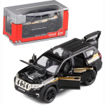 1/32 Toyota Land Cruiser Prado sulamist automudel, maastikus&otilde;idukid survevalatud m&auml;nguasjade simulatsioon heli ja valgusega kingitus lastele 1/32-16.2x6.5x6cm must