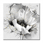 Moodne kollaste lilledega l&otilde;uendimaali taim Abstraktne seinakunstitr&uuml;kk plakat L&otilde;uendikunsti seinapildid elutoa sisekujunduseks 20x20cm