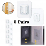 5paari Kahepoolsed kleepuvad seinakonksud Home Life Door riputuskonksude tarvik 5 Pairs puhas