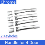 jaoks Mercedes-Benz W124 1984~1996 Luksuslik kroomitud uksek&auml;epideme kate auto v&auml;lise kaitsekile tarviku stiilikleebis 4Handle 2 Keyholes