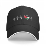 Palestiina Heartbeat pesapallim&uuml;ts t&auml;iskasvanutele I Love Palestiina Country Flag Heart Family Reguleeritav isam&uuml;ts Unisex naistele Hip Hop Baseball Cap