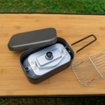 Kaasaskantav matkatee veekeetja alumiiniumsulamist matkaveekann k&auml;epidemega v&auml;lik&ouml;&ouml;gin&otilde;ud reisimiseks must