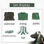 Anime BLEACH Urahara Kisuke Cosplay Halloweeni karnevalipidu meeste naiste mustad kimonop&uuml;ksid riided L-(Costume+Hat)