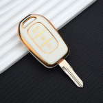 3 nupuga TPU kaugjuhtimispuldiga autov&otilde;tme kaane&uuml;mbris Renault Kwid Trafic s&uuml;mboli jaoks Dacia Sandero Logan Duster 2016 2017 2018 tarvikud Key Case valge