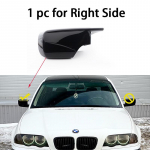 Carbon Fiber Pattern Black Side Mirror cover Caps Replacement for BMW E46 316i 318i 318d 320d 320i 325i 328i 330d 330i 1pc Black Right Side