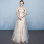 Elegantne naiste lilletikandid &otilde;htupeokleit pulmadeks pruutneitsi pidulik balli kleit S &scaron;ampanjav&auml;rvi