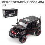 1/24 Scale Benz G500 Diecast automudeli m&auml;nguasi, tagasit&otilde;mmatav m&auml;nguasi koos heli ja valgusega lastele V&auml;ikelapse poistele T&uuml;drukutele Kingikogu 1/24- 20.5x9x6.2cm must