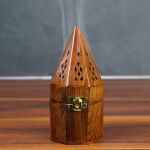 Puidust Lobandan Agarbatti viirukikarp ja Dhoop statiiv tuhap&uuml;&uuml;dja ​​dekoratiivne k&auml;sit&ouml;&ouml; viirukihoidja