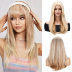 Miss parukas s&uuml;nteetiline pikk sirge topeltpats Parukad mustad juuksed Cosplay parukad naistele peole M&auml;ng Roll 60cm