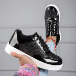 Naiste hingavad tossud Jooksujalatsid Fitness Sport Vabaajajalatsid Lakknahast litriga kerged naiste lauajalatsid 39 must