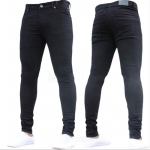 Denimi T&otilde;mblukuga N&ouml;&ouml;p P&uuml;ksid Meeste Denim vabaaja &otilde;hukesed Fitness Teksad Stretch kitsad kitsad pikad p&uuml;ksid L must
