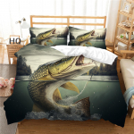 3D Fishing Prinditud voodipesukomplekt Kalap&uuml;&uuml;gi tekikate Padjap&uuml;&uuml;r &Uuml;he-/kaheinimesevoodi t&auml;issuuruses tekikott pestav t&otilde;mblukk Kodukaunistus Baby 100x135cm