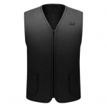 Talvine elektriline soojendusvest Turvaline Unisex Kiire soojendus USB-laadimine 3 k&auml;iguga reguleerimine V kaela t&otilde;mblukk sulgemine varrukateta soojuse s&auml;ilitamine talvel 4XL must