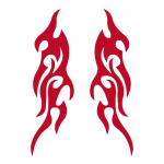 1 paar stiilset k&uuml;lgmist tahavaate leegi auto stiiliga kleebised peeglid kleebis Decor must