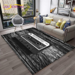 Retro muusikakasseti mustriga 3D vaip kodu elutuppa, magamistuppa, diivani ette, uksematt dekoor, lasteala vaip, libisemiskindel p&otilde;randamatt 40x60cm