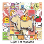 50 Girly Heart Graffiti Creative Ins Style V&auml;ike V&auml;rske Algne Guka Isiksus DIY Piima Teetassi Kohvrikleebised