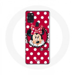 Coque Samsung Galaxy A21S Minnie Mouse Dessin anim&eacute; Rouge