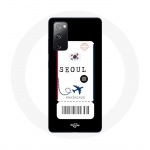 Coque pour Samsung Galaxy S20 FE Billet d'avion Seoul Cor&eacute;e du Sud