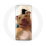 &Uuml;mbris Samsung Galaxy A8 Plus Ameerika pitbullterjeri pruunile