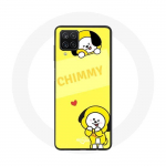 &Uuml;mbris Samsung Galaxy A12 BTS Bangtan BT21 Chimmy Jimin kollase taustaga