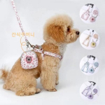 2L &uuml;liv&auml;ike koerarihm kutsika minikoti komplekt rihmaga jalutusrihm M, roosa