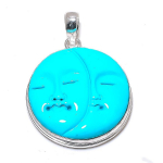 Natural Sleeping Turquoise Handmade 925 Sterling Silver Pendant 1.89 l0z29