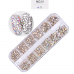 1440 tk SS4-SS6 segasuurused klaask&uuml;&uuml;ne kivid Crystal Strass mitmev&auml;rviline k&uuml;&uuml;nekunsti kaunistamiseks tarvikud kivid #1